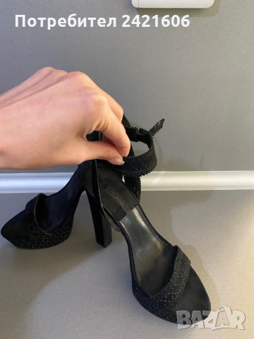 ZARA черни сандали размер 39 в Дамски обувки на ток в гр. София ...