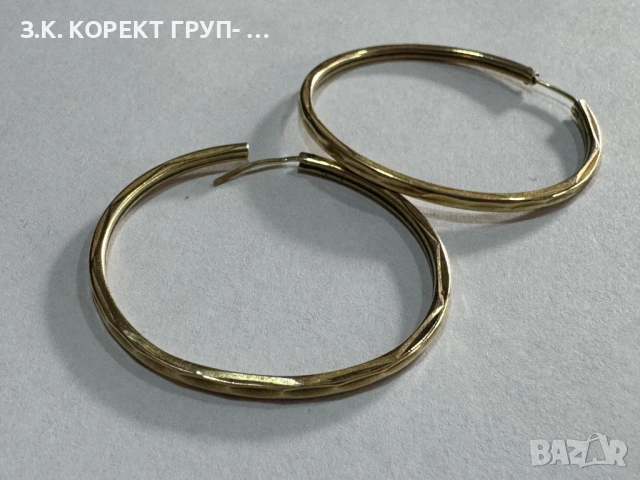 Златни дамски обеци 14К, снимка 2 - Обеци - 52493656