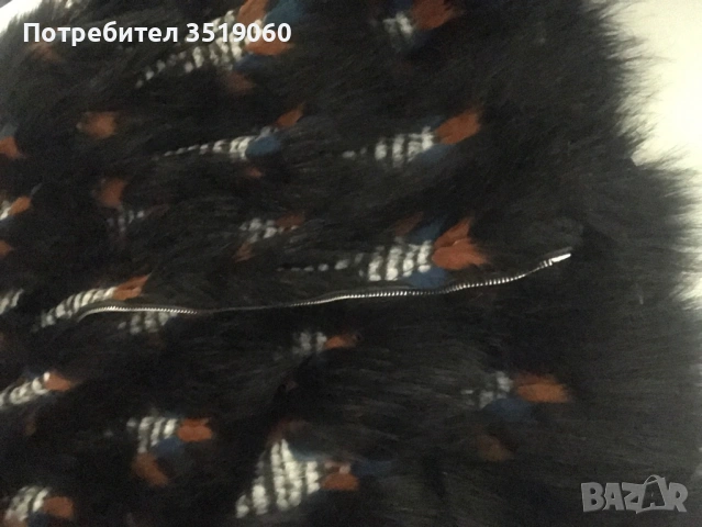 Зимно дамско яке естествен косъм 