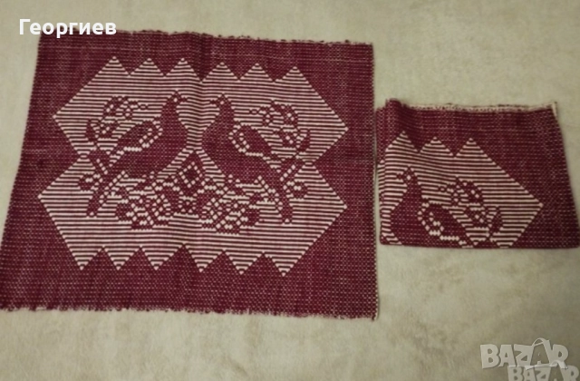 Ръчно тъкан кавиьор,бродирани възглавници,и карета., снимка 3 - Други - 35686041