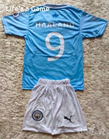 ПОСЛЕДНА БРОЙКА!! Детско - юношески футболен екип Манчестър Сити Холанд Manchester City Haaland , снимка 2 - Детски комплекти - 44138781