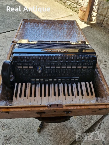 Антикварен немски акордеон Veltmaister Meteor 120 баса, снимка 6 - Акордеони - 50779781