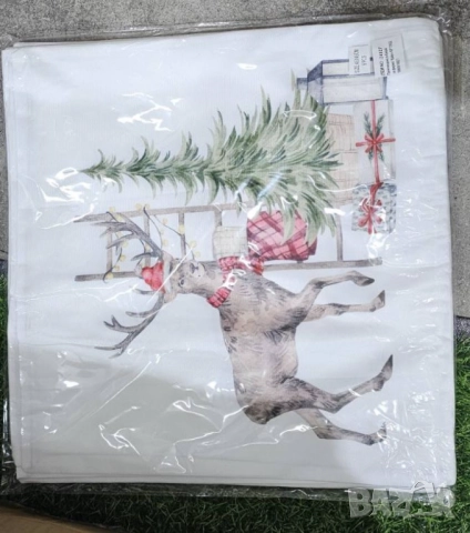 Коледни декоративни калъфки за възглавници – 7 уникални празнични дизайна, 45×45 см - 6бр в комплект, снимка 5 - Други - 52134076