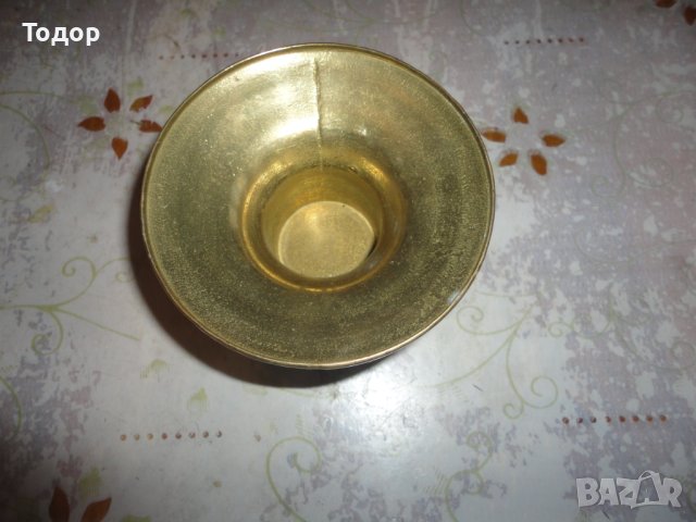 Старинен бронзов свещник 9, снимка 4 - Колекции - 43763472