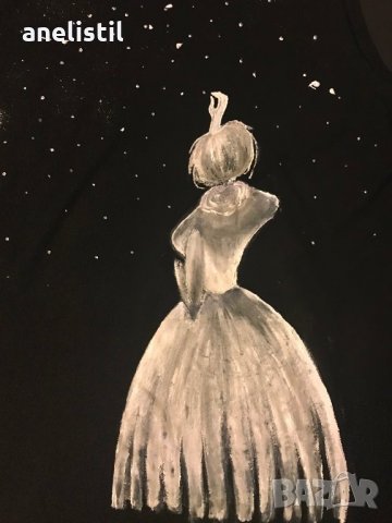 Ръчно рисувана блуза, снимка 2 - Тениски - 28802579