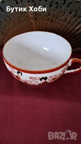 Чашка и чинийка от костен порцелан , снимка 9 - Антикварни и старинни предмети - 49747484