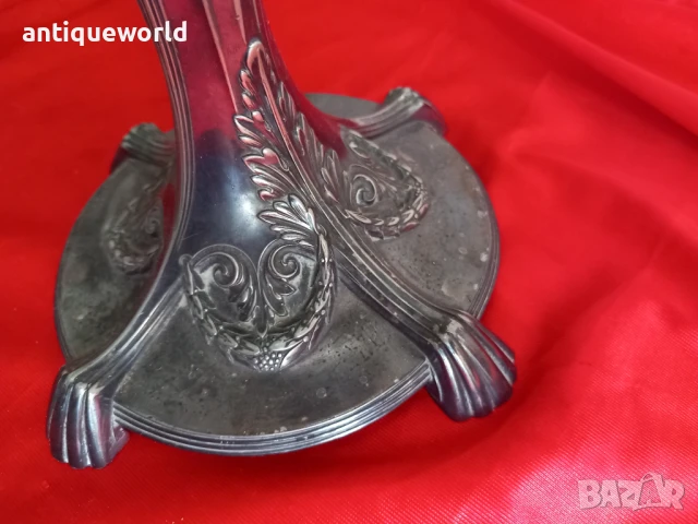  АРТ ДЕКО ,Голяма ФРУКТИЕРА Посререна , Кристално Стъкло, снимка 3 - Антикварни и старинни предмети - 51125429