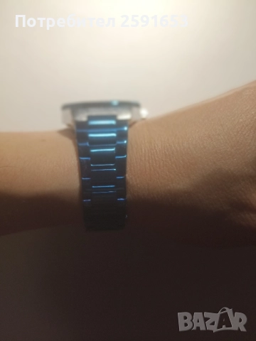 Автоматичен часовник тип скелетон в син цвят, снимка 6 - Мъжки - 52310704