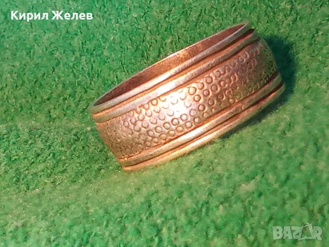 Стар ОРНАМЕНТИРАН СРЕБЪРЕН РЕТРО ПРЪСТЕН ОКСИДИРАНО СРЕБРО 925 МАЙСТОРСКА ИЗРАБОТКА Тип ХАЛКА 40622