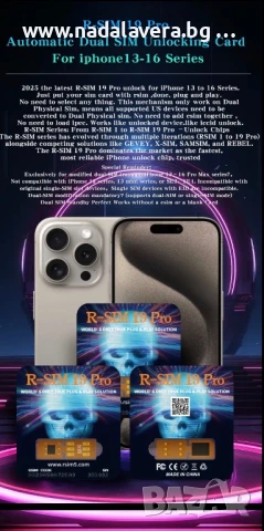 Турбо Сим Карта R-SIM 19Pro Sim iPhone 13 до 16, снимка 2 - Аксесоари за Apple - 39575450