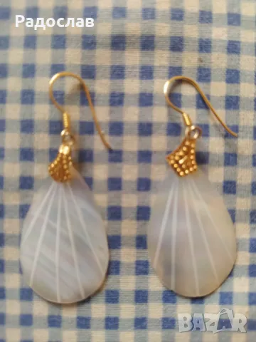 нови обеци със седеф, снимка 2 - Обеци - 49641166