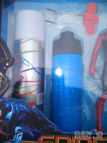Паяжина на спайдърмен с изстрелвачка и бутилка за вода., снимка 3 - Играчки за стая - 43349411