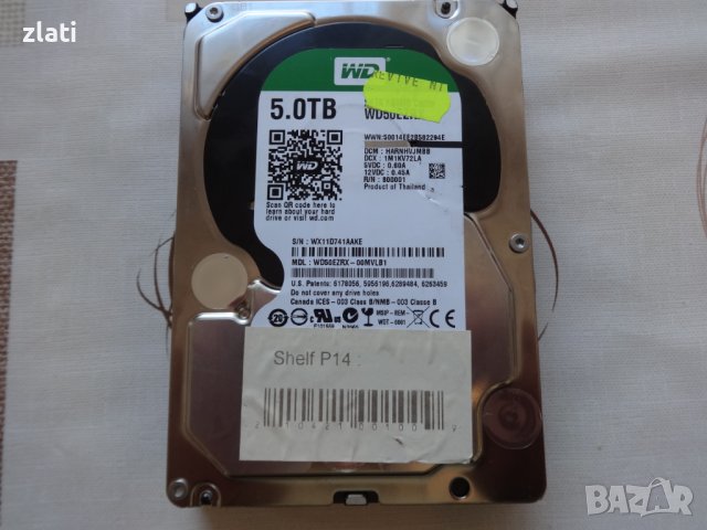WD Green 5TB sata hdd hard disk hard drive хард диск  малко ползван