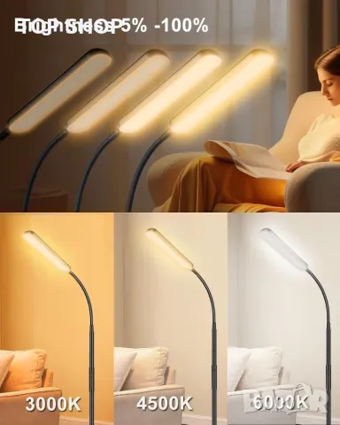 YTDRGB LED подова лампа,15 W 1500LM,дистанционно и сензорно управление, снимка 4 - Лед осветление - 49340642