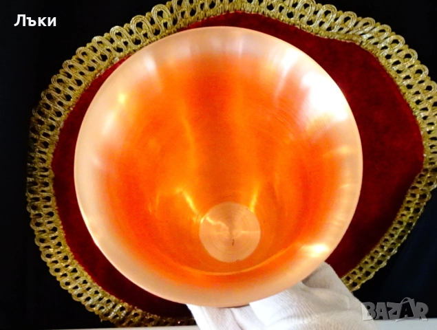 Писан меден бокал,чаша 500 мл.,чиста червена мед. , снимка 2 - Антикварни и старинни предмети - 51937521