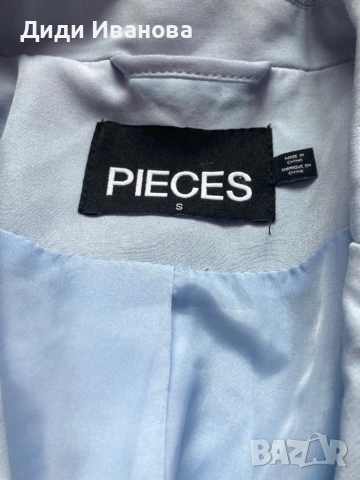 Дамско светло синьо сако, снимка 3 - Якета - 53412109