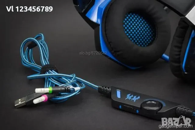 Геймърски слушалки Kotion Each G2000, с микрофон и подсветка, снимка 6 - Слушалки и портативни колонки - 50813650