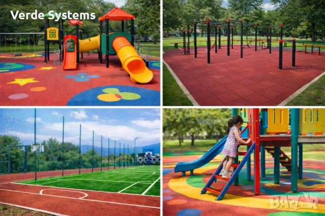 Проектиране и изграждане на спортни и детски площадки, тенис кортове и мултифункционални площадки