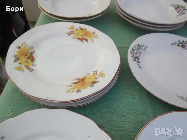 Български порцелан чинии,купи сосиера  37 части, снимка 5 - Чинии - 34882052