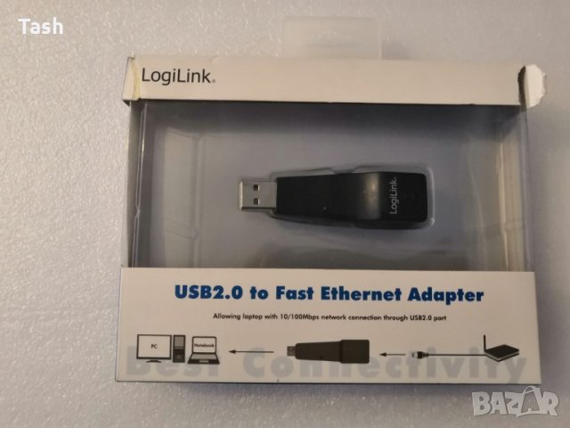 Адаптер LogiLink USB2.0 към Fast Ethernet RJ45, снимка 2 - Кабели и адаптери - 27883624