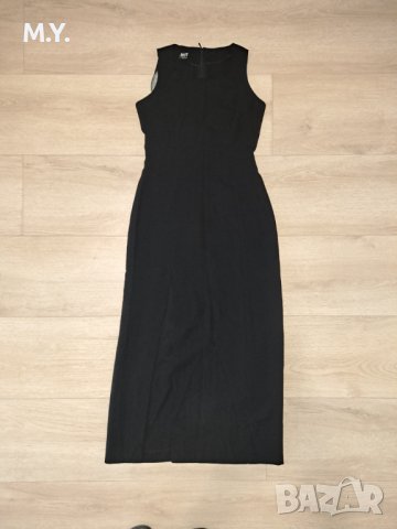Стилна дълга черна рокля С 