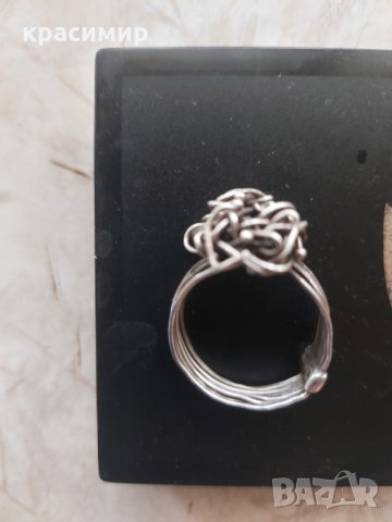 Дамски сребърен пръстен. , снимка 2 - Пръстени - 33542901