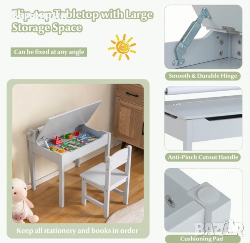 Детски комплект Монтесори за рисуване, снимка 7 - Мебели за детската стая - 53291187