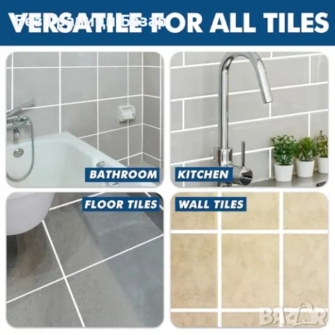 Нов Комплект за ремонт на фуги – 2 броя бял фугин водоустойчив, бързосъхнещ, снимка 7 - Други стоки за дома - 49811515