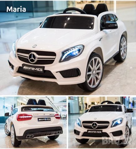 Акумулаторен джип Mercedes GLA45 12V батерия,MP3, с меки гуми с Кожена седалка, снимка 12 - Детски велосипеди, триколки и коли - 39001281