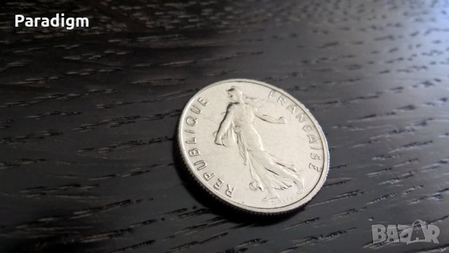 Монета - Франция - 1/2 (половин) франк | 1969г., снимка 2 - Нумизматика и бонистика - 33038816