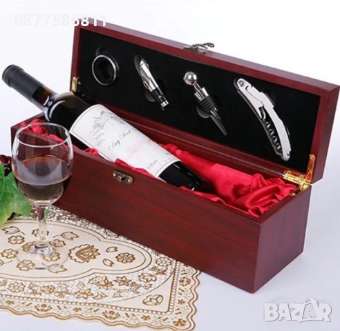 НОВИ ЛУКСОЗНИ ПОДАРЪЧНИ СЕТОВЕ ЗА ВИНО.ДЪРВЕНА КУТИЯ С АКСЕСОАРИ ЗА ВИНО И ШАХ.ЛУКСОЗЕН СЕТ ЗА ВИНО+, снимка 2 - Други стоки за дома - 51632410