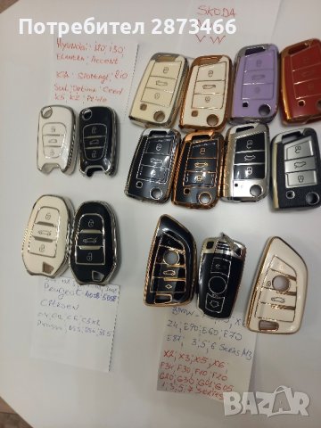 кейс /калъф/ протектор за авт.ключ подходящ за модели на WV, Шкода,Сеат,BMW,CITROEN, ПЕЖО,KIA,HUNDAI
