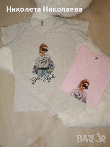 Дамски тениски с щампи, снимка 4 - Тениски - 52298925