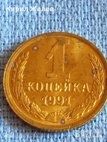 Стара монета 1 копейка 1991г. СССР рядка за КОЛЕКЦИЯ ДЕКОРАЦИЯ 40855, снимка 2 - Нумизматика и бонистика - 49807354
