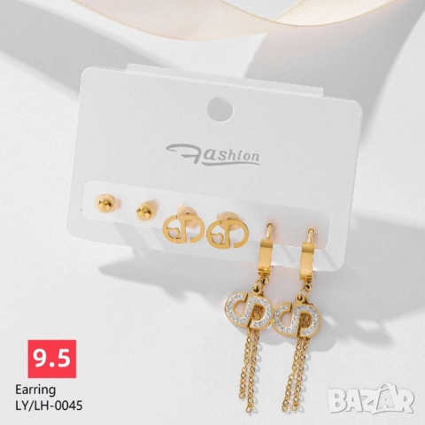 обеци от висококачествена стомана chanel louis vuitton ysl saint laurent, снимка 4 - Обеци - 52137932