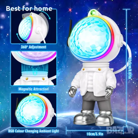 LBSTP Astronaut Galaxy Star Projector Light, снимка 2 - Други - 48351391