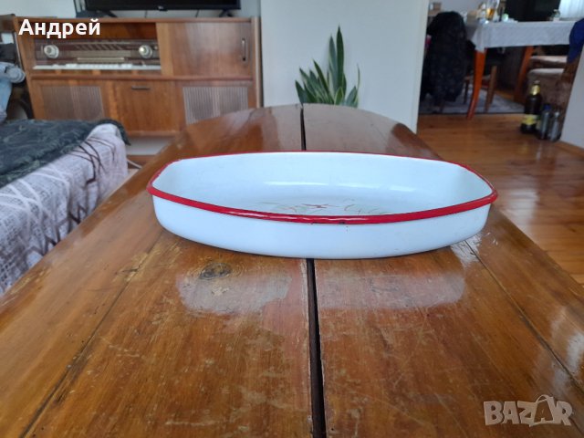 Стара емайлирана тава,тепсия #2