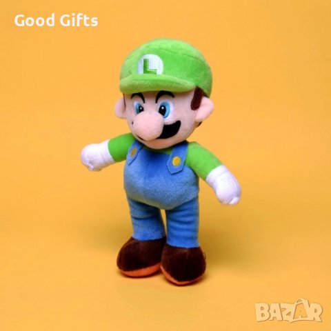 Плюшена играчка Луиджи Super Mario, снимка 4 - Плюшени играчки - 42938277