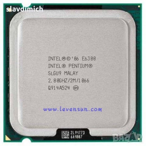 Процесор  Intel® Pentium® Processor E6300 2M Cache, 2.80 GHz, 1066 MHz FSB сокет 775, снимка 1