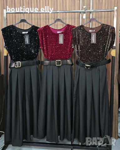 дамска рокля- черно и кафяво