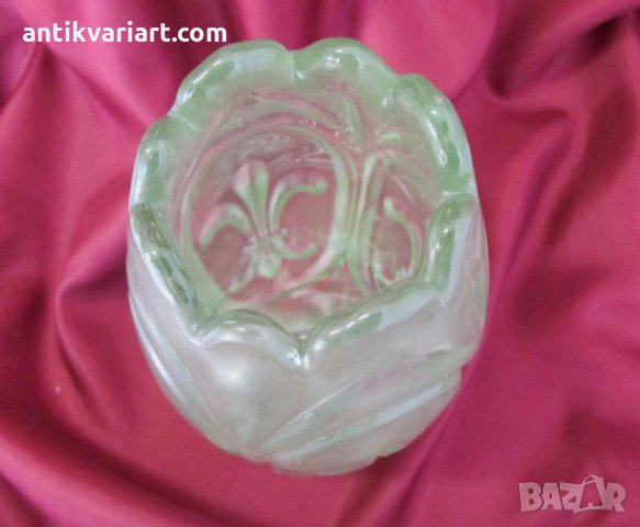 Стара Арт Деко Кристална Ваза, снимка 2 - Антикварни и старинни предмети - 26253168