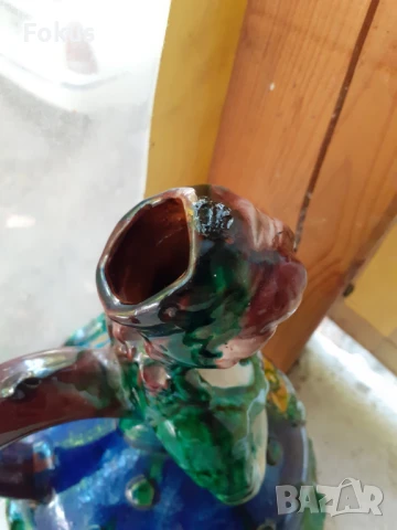 Стара българска троянска керамика стомна делва крондир, снимка 4 - Антикварни и старинни предмети - 51276556