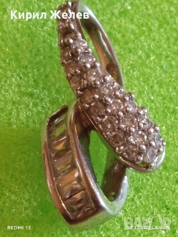 Прелестна сребърна висулка с инкрустирани кристали стил и елегантност 51131, снимка 5 - Колиета, медальони, синджири - 52621648