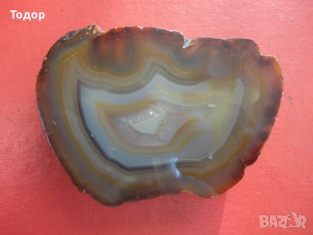 Полиран минерал ахат халцедон 8, снимка 3 - Колекции - 43939248