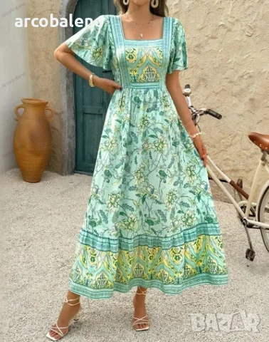 Дамска ежедневна рокля с А-силует, 5цвята , снимка 11 - Рокли - 50568533