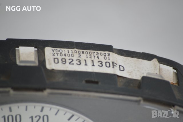 Табло Километраж за Opel Astra , VDO 110080072002, 270400 2 1274 01, 092311330FD, снимка 3 - Части - 39770447