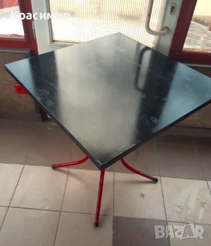 Маса с ламинирано пдч плот и железни крака , снимка 2 - Маси - 43824162