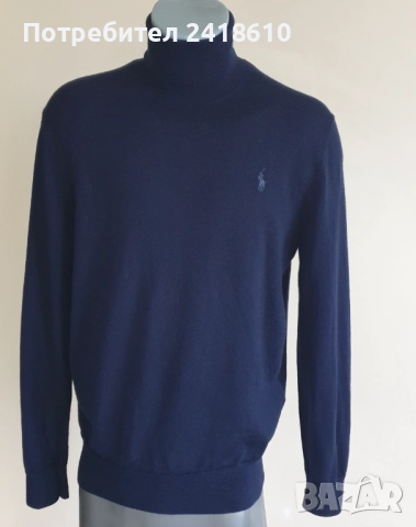 POLO Ralph Lauren Merino Wool / POLO Mens Size M  ОРИГИНАЛ! Мъжки Пуловер Поло!, снимка 14 - Пуловери - 52576721
