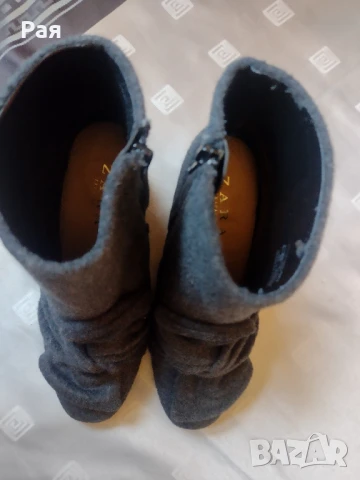 Боти в сиво Zara , снимка 12 - Дамски боти - 50705260