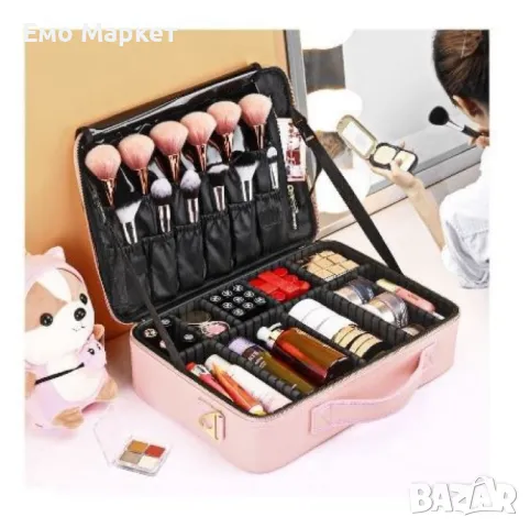 Професионален куфар с три отделения за козметика, снимка 5 - Други - 49120444